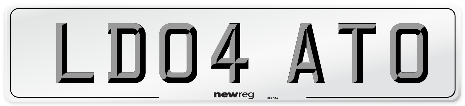 LD04 ATO Number Plate from New Reg
